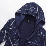 Mens Hoodies New Fashion Slim Fit Brand Casual Geometric Pattern Printed Hooded Mens Sweatshirts Felpa Uomo Big Size M to 5XL