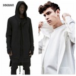 Mens Hoodies and Sweatshirts Oversized Hombre Hip Hop Men Hooded Sweatshirt Hoodies Long Section Cardigan Coat Cape Cloak