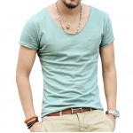 Mens T-Shirts V-Neck all size Brand saints 2016 t shirts Hip Hop solid Men Cotton Bamboo Slim Fit Short Sleeve Fitness Tee