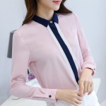 Merderheow 2017 Spring Fashion OL Style Office Work Women long sleeve Shirt high quality Chiffon Casual Blouse Ladies Tops L360