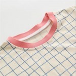 Merry Pretty New Summer Women Letter Embroidery Plaid t shirt Fashion Patchwork Design T shirts Short Sleeve Casual Cotton Tops