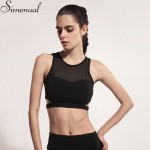 Mesh splice sexy athleisure women bra tops hollow out hot black tanks top bralette 2017 summer fashion slim bralet clothing sale