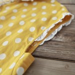 Mferlier Summer Womens Dresses Cotton Linen Lolita Dress Short Sleeve Dot Print Peter Pan Collar Yellow Loose Casual Dress