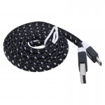 Micro USB Cable 1M/2M/3M Length Android Phone Tablet PC USB Data Sync Charging Cable Flat Noodle Fabric Braided USB Cable