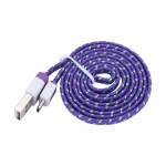 Micro USB Cable 1M/2M/3M Length Android Phone Tablet PC USB Data Sync Charging Cable Flat Noodle Fabric Braided USB Cable