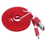 Micro USB Cable 1M/2M/3M Length Android Phone Tablet PC USB Data Sync Charging Cable Flat Noodle Fabric Braided USB Cable
