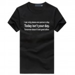 Middle Today isn't your day men's funny slogans t-shirts Personalized hip-hop t shirt homme brand fitness o-neck black tops tee