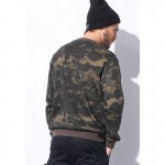 Military style sweatshirt Hip Hop hoodie fashion camouflage sweatshirt men casual camouflage long-sleeved street sportswear 