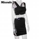 Missufe 2 Pcs Set Women Summer Mini Tunic 2017 Casual Vestidos Ukraine Sexy Evening Club Bandage Bodycon Party Dresses
