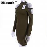 Missufe Black Red Green Off Shoulder Mini Summer  Dress Vestidos Uraine Robe 2017 Sexy Bandage Bodycon Women's Party Dresses