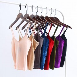 Moda Jihan New Velvet Tank Tops Women Camisole Vest Soft Velour Comfy And Stretchable Short Ladies V Neck Slim Sexy Camis Tops