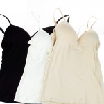Modal Adjustable Strap Built In Bra Padded Self Mold Bra Tank Tops Camisole Free shipping