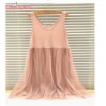 Mori Girl Lolita Kawaii Vintage lace mesh bottoming dress Loose large size women casual basic tank dress summer Vestidos