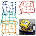Motorcycle Bike 6 Hooks Hold Down Fuel Tank Luggage Net Mesh Web Bungee Black Helmet Mesh Hot Sale