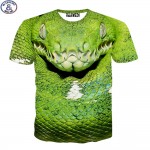 Mr.1991 new 11-20 years big boys t-shirt 3D viper printed short sleeve tshirt kids clothing street skate boy tees tops DT26