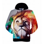 Mr.1991INC 3d zipper sweatshirt for men fashion hooded print the lion king hoody with hat hoodies Asia size S-XXL