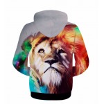 Mr.1991INC 3d zipper sweatshirt for men fashion hooded print the lion king hoody with hat hoodies Asia size S-XXL