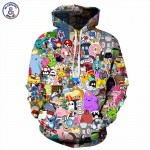 Mr.1991INC Anime Hoodies Men/Women 3d Sweatshirts With Hat Hoody Unisex Anime Cartoon Hooded Hoodeis Fashion Brand Hoodies