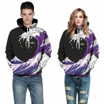Mr.1991INC Autumn Winter Fashion Men/Women Hoodies Hooded With Hat Print Sea Waves Thin Style 3d Sweatshirts