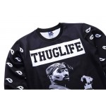 Mr.1991INC Europe And America fashion men's hip hop hoodies print Rapper 2pac Tupac 3d sweatshirt THUGLIFE hoodies