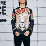 Mr.1991INC Hot sell Men/women's casual hoodies print Crown Lion King Chain 3d sweatshirts slim street wear sudaderas