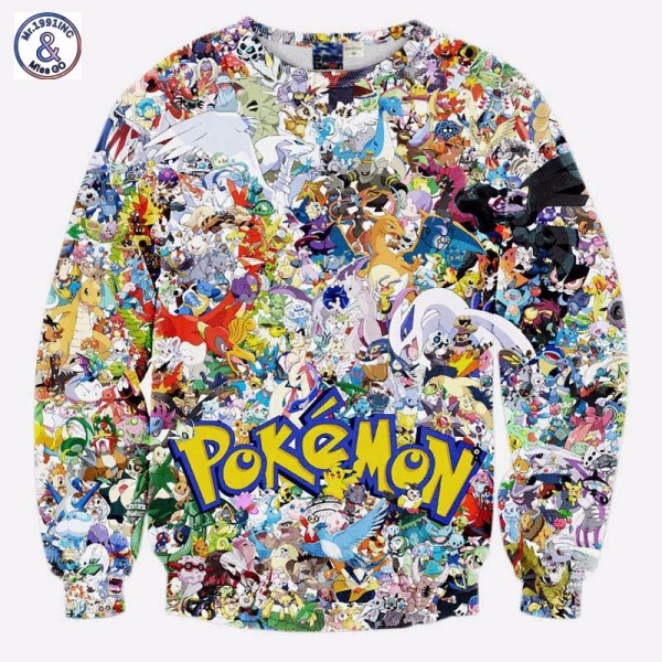 Mr.1991INC New Arrivals Men/boy 3d sweatshirt print Japanese Anime characters small animals long sleeve hoodies