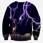 Mr.1991INC New Fashion Men/Women Hoodies Long Sleeve Fleece Sweatshirt 3d Print Cat Lightning Autumn Winter  Jacket