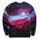 Mr.1991INC New Galaxy 3d sweatshirts for men/women casual hoodies funny print stars night  cat eating Pizza hoodies