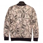 Mr.1991INC New fashion Men/Women 3D Hoodies printed money dollars casual hoodies tops 3d sweatshirts