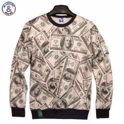 Mr.1991INC New fashion Men/Women 3D Hoodies printed money dollars casual hoodies tops 3d sweatshirts
