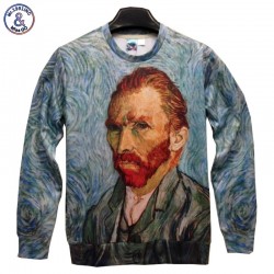 Mr.1991INC New fashion brand Women/men's 3d sweatshirts designer Oil printing Van Gogh Figure Funny 3D hoodies tops