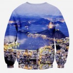 Mr.1991INC New style men's hoodies 3d sweatshirts printed beautiful night city slim long sleeve pullovers casual hoodies