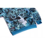 Mr.1991INC Skulls printing men/women 3d sweatshirt print blue roses Sunflower and butterfly long sleeve hoodies autumn pullover