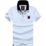 Mu Yuan Yang Big Size Men's T-shirts Solid Cotton Tops &Tees Turn-down Collar Men Casual Short-Sleeved T Shirts