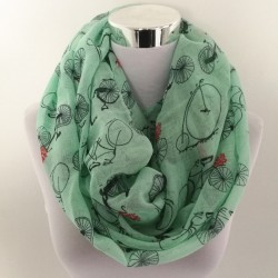 Multi-Usage Fashion Women Bicycle infinity scarf Prints Shawl Lady Long  Stripe Scarf Popular  four seasons