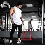 Muscleguys Stringer Tank Top Men Bodybuilding Clothing Fitness Mens Sleeveless gyms Vests Cotton Singlets Muscle Tops