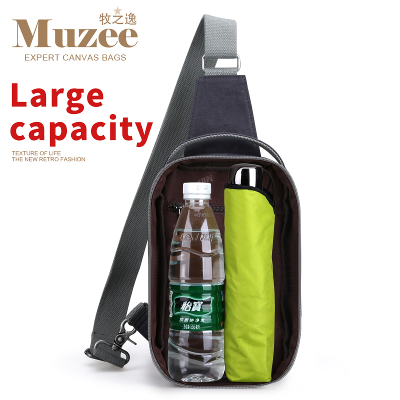 Summer Chest Bag Sling Bag Large Capacity Handbag Muzee Hot-Selling Crossbody Bag Messenger Bags Gray 
