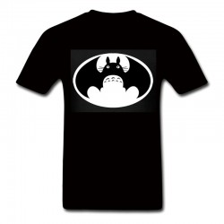 My Neighbour Totoro t shirt VS batman tshirt mashup harajuku Unisex anime Top brand clothing Men Women Graphics Design T-Shirt