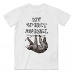 My Sloth Spirit Animal T Shirt Hand Drawn Pop Design T-shirt Cool Novelty Funny Tshirt Style Men Women Printed Fashion Top Tee