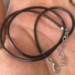 N697 Twisted Braided Rope 2mm Black PU Leather Cord Chain Necklace Silver Clasp String Ropes Men Women gargantilha High Quality