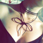 N824 Wrap Choker Necklace Women 2017 Circular Tube Long Wool Black Punk Choker Collar Necklace Velvet Gothic HOT Selling