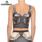 NADANBAO NEW BARBARIAN Crop Top Cosplay Comic Pattern Women Camis Skull Print tank tops Colorful sleeveless Tee Vest