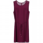 NAKED ZEBRA Fashion Woman Dress Summer Pure Color Sleeveless Loosed Waist Sashes Clothing Classical O-Neck OL Mini Dresses