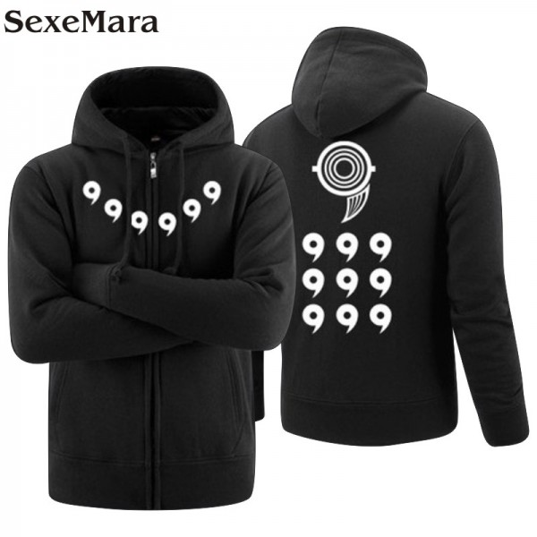 Naruto Hoodies  Anime Ootutuki Hagoromo Rikudo Sennin Cosplay Coat Naruto Jacket Winter Men Thick Zipper Hoodie Sweatshirts