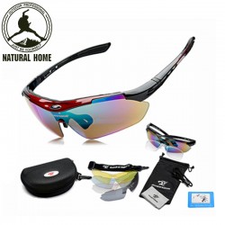 NaturalHome Sport Bike Bicycle Men Women Polarized Sunglasses Goggles Glasses Eyewear 5 Lenses  Oculos Occhiali Ciclismo