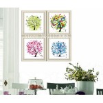 Needlework,DIY DMC Cross stitch,Sets For Embroidery kit  four seasons tree cotton thread home decor Counted Cross-Stitching