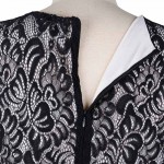 Nemidor 2018 Women Sexy V-neck 1950S Vintage Plus Size Dress 7XL 8XL 9XL Long Sleeve Party Lace Split Long Maxi Dress