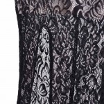 Nemidor 2018 Women Sexy V-neck 1950S Vintage Plus Size Dress 7XL 8XL 9XL Long Sleeve Party Lace Split Long Maxi Dress
