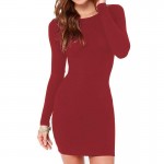New 2016  Women Summer Autumn Sexy Casual dress Fashion elegent  Black Dress Vestidos Long Sleeve Dress