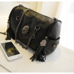 New 2016 Fashion European and American Style Women Handbags Tassel Skull Chain bag PU leather Shoulder Messenger bags